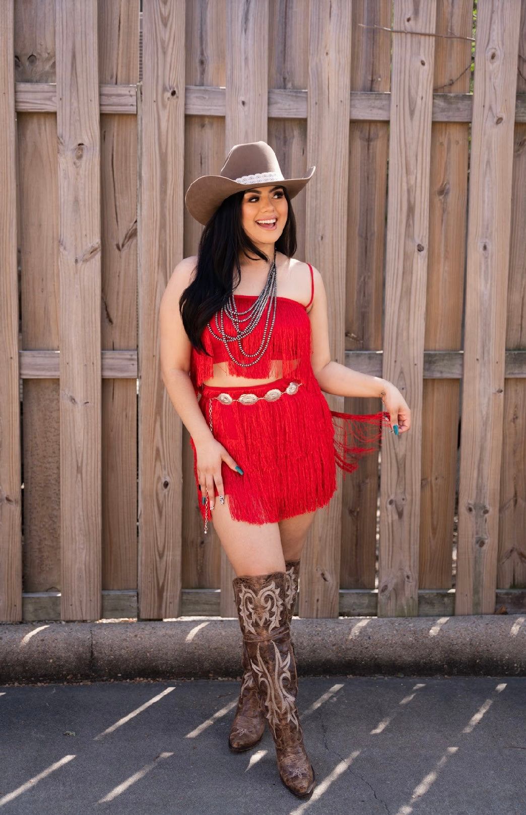 Sofia Fringe skirt Set