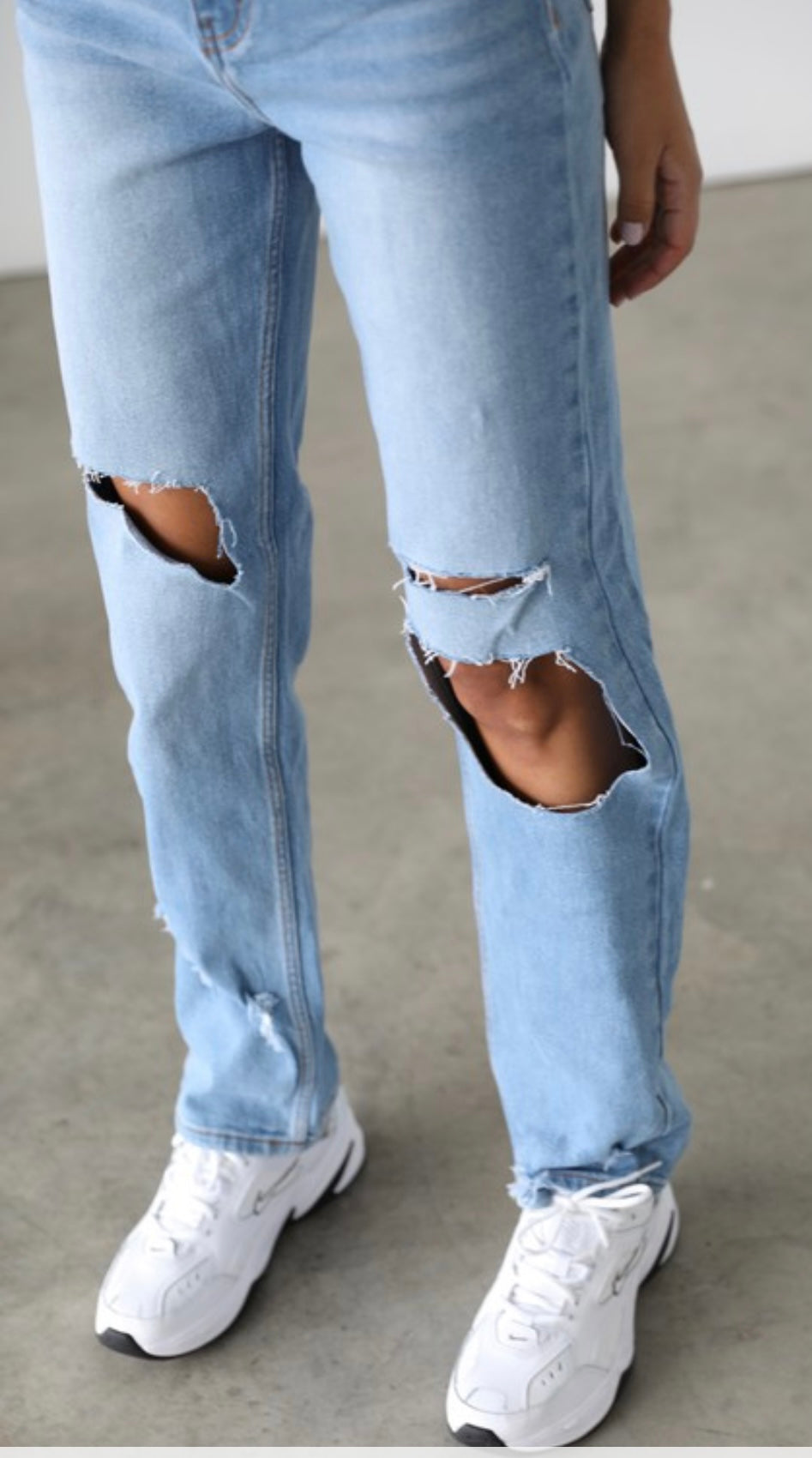 Straight Denim Jeans Medium Wash