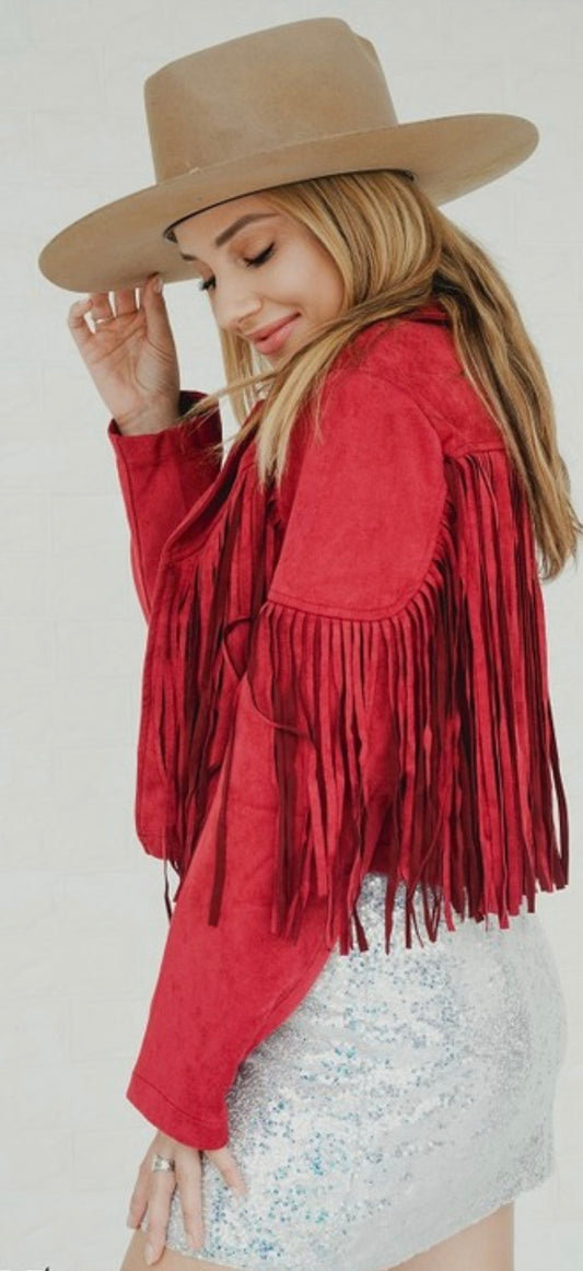 Plus size western Fringe Jacket