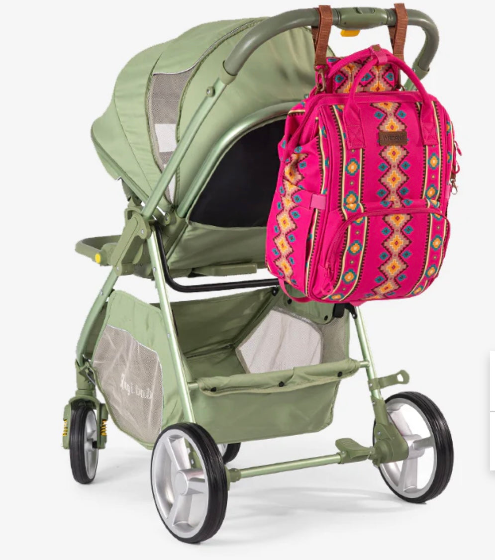 Fuschia Wrangler Aztec Backpack