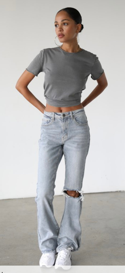 Light Wash Flare Jeans