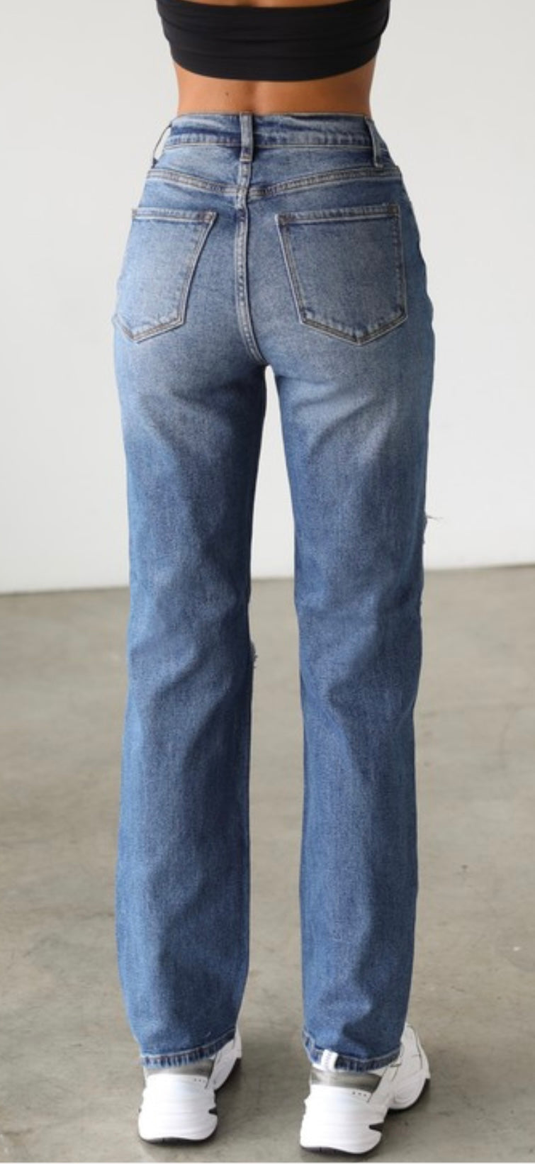 Straight denim Jeans Dark Wash