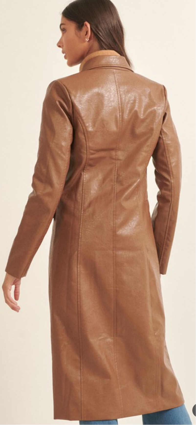 Faux Leather Coat