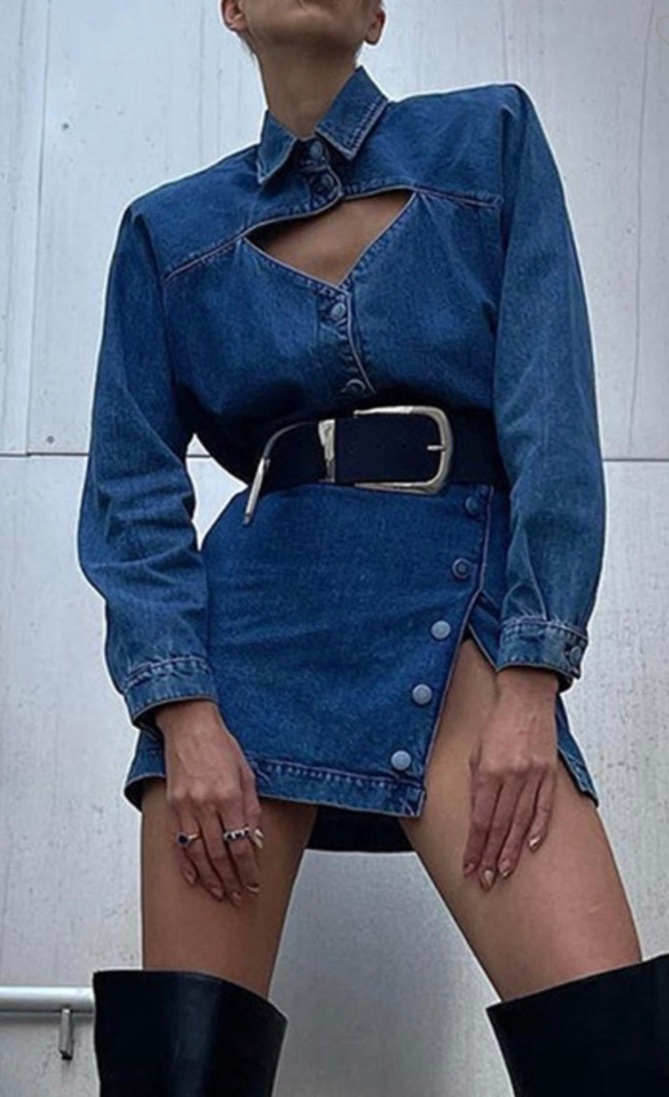 Denim CutOut Dress