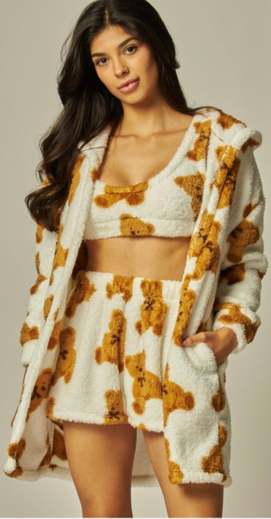 Teddy Bear 3 piece Pajama Set