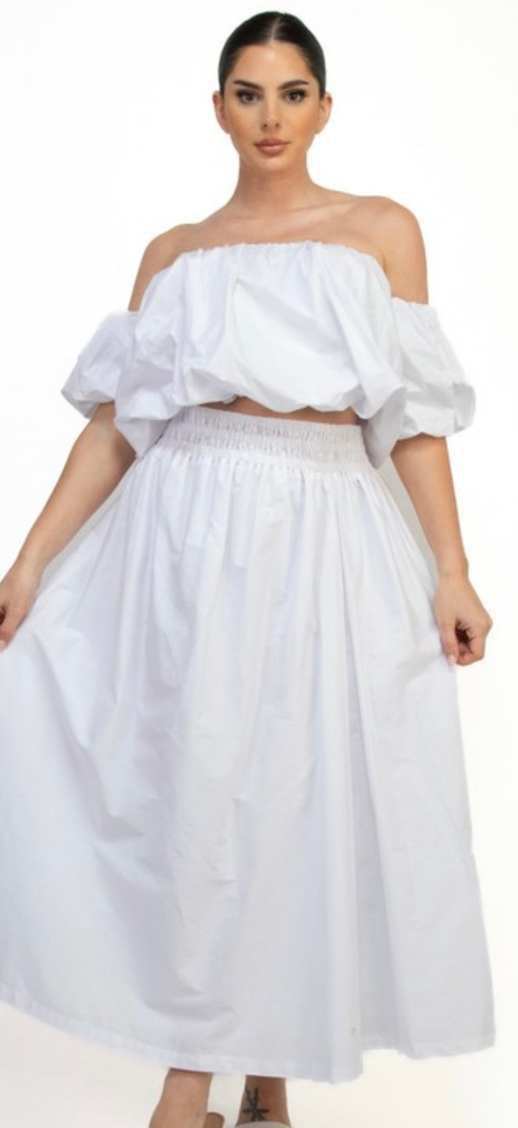 Off the shoulder Bubble Top