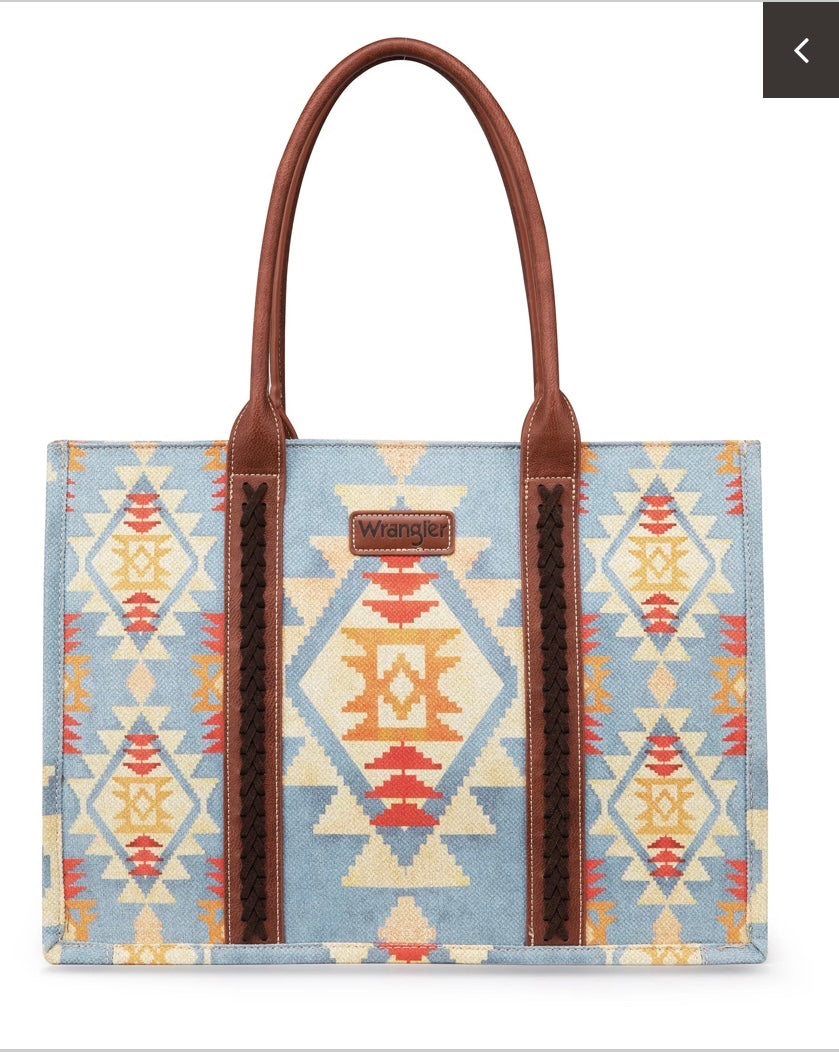 Large wrangler southwestern tote bag