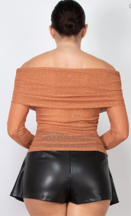 Embellished Rhinestone Top