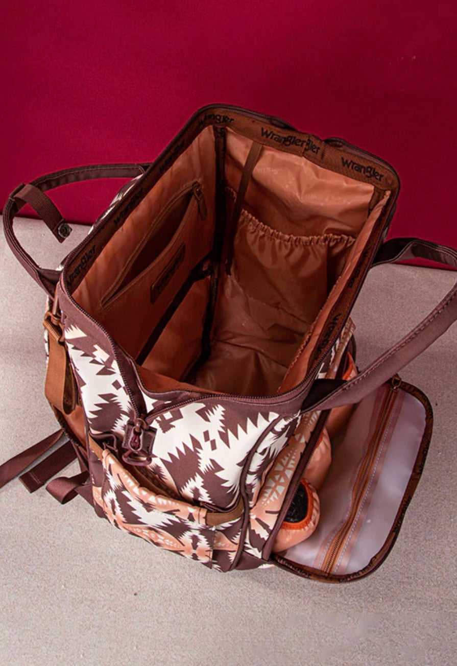 Brown Wrangler Aztec Backpack