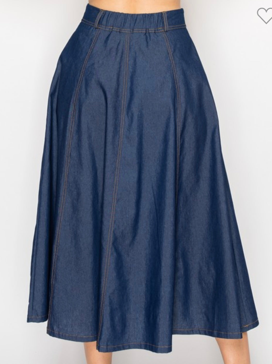 Denim midi Skirt