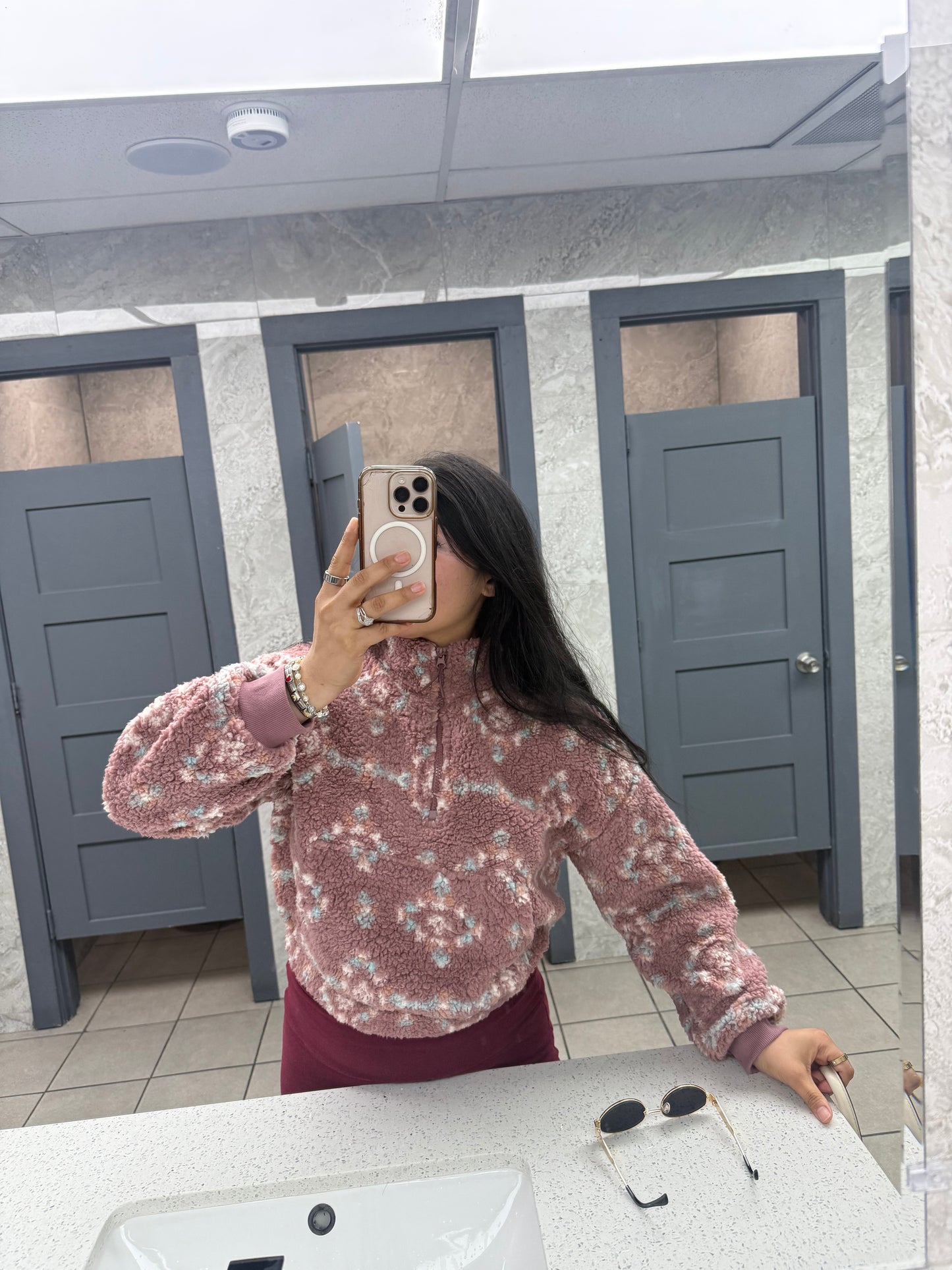 Pink Aztec Sherpa Jacket