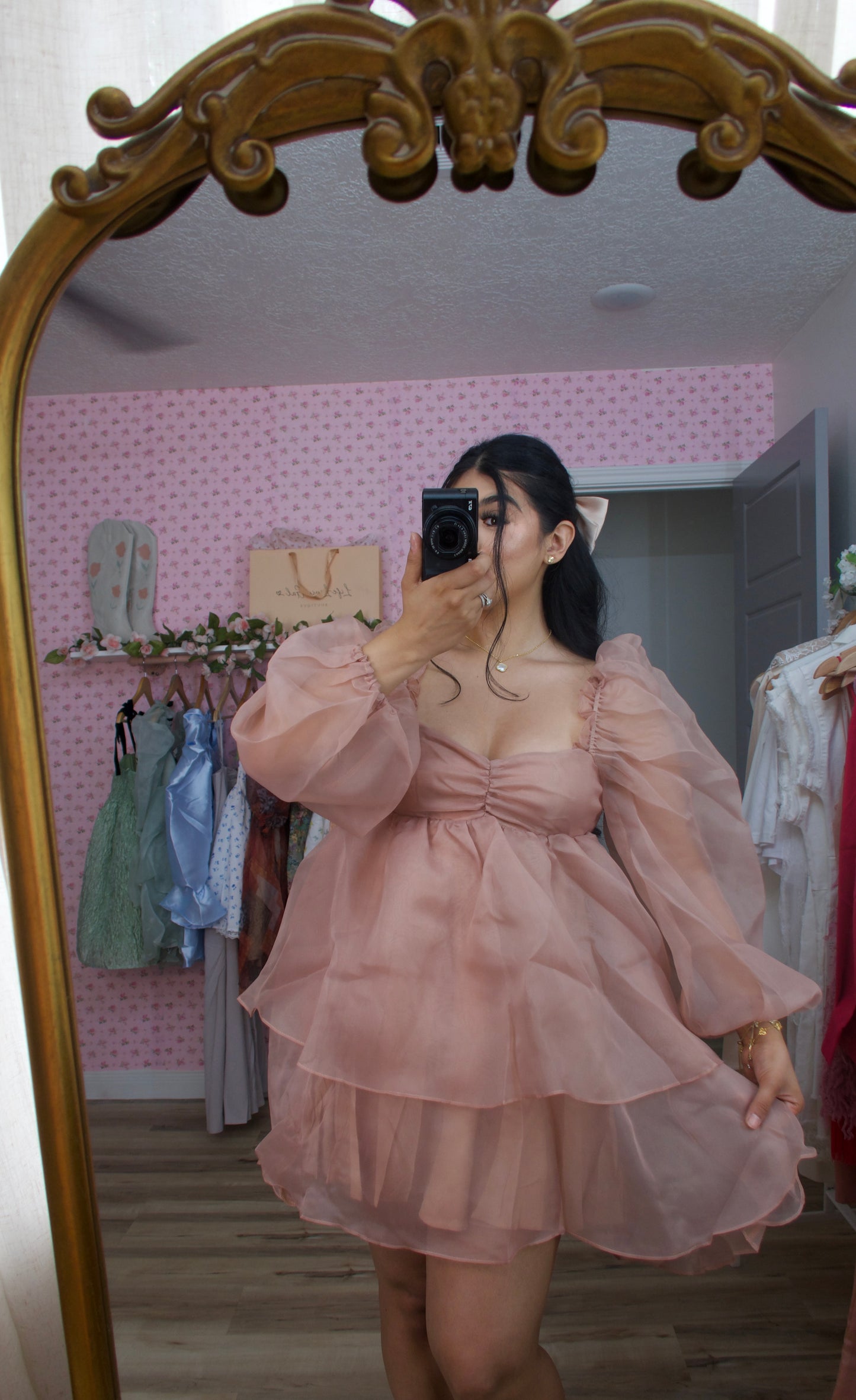 Deep Blush Ruffled BabyDoll Dress