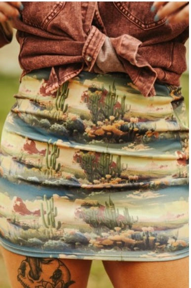 Vintage Cactus Skirt Set