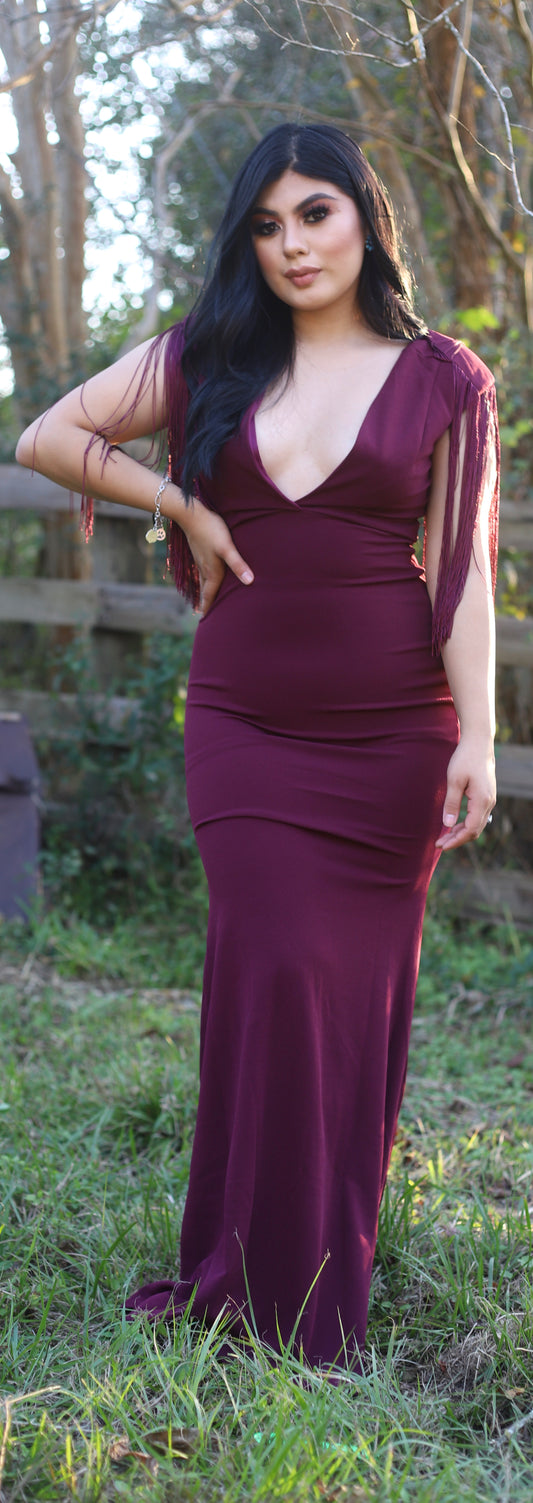 Fringe Maxi Dress