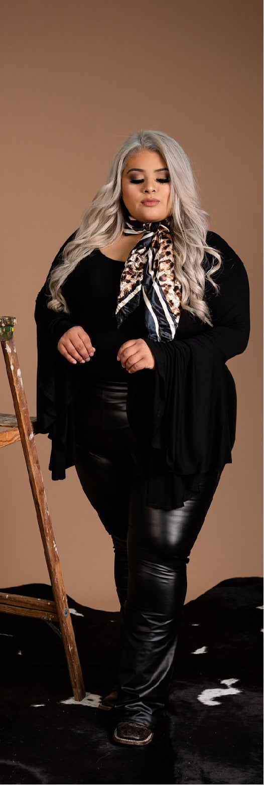 Plus size leather Leggings