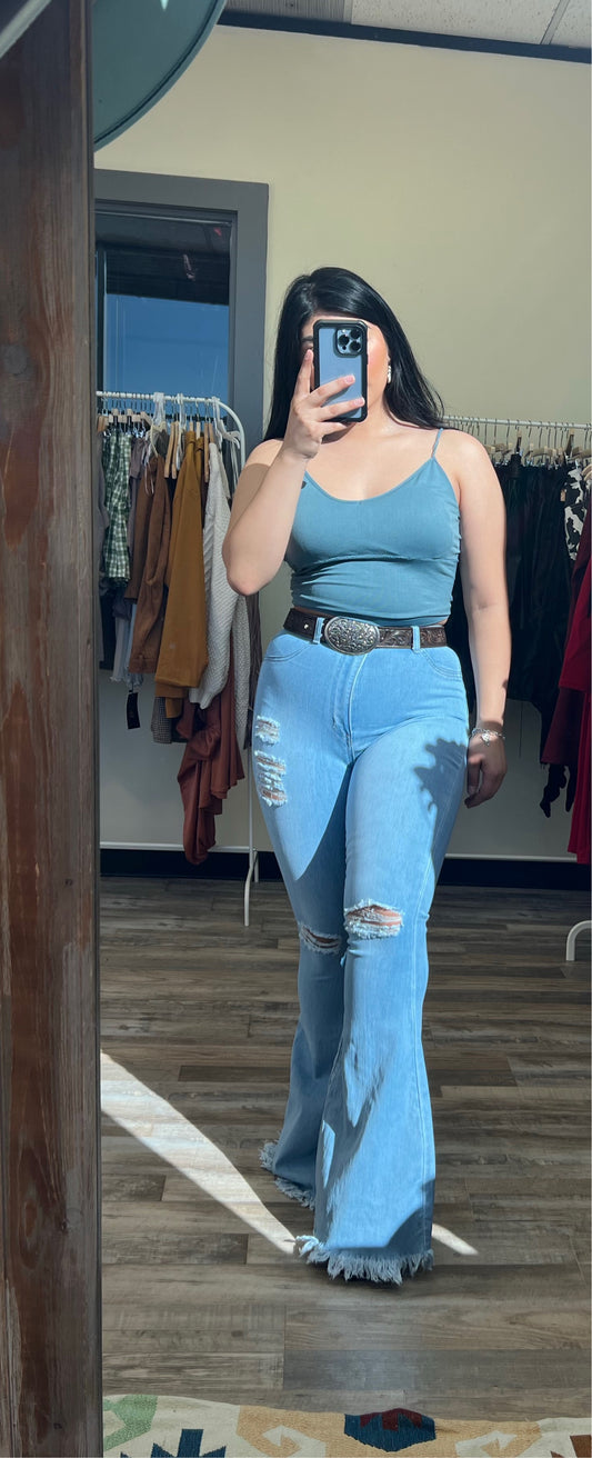 Flare Denim Jeans ( regular + plus size )