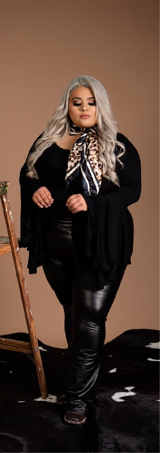 Plus size leather Leggings