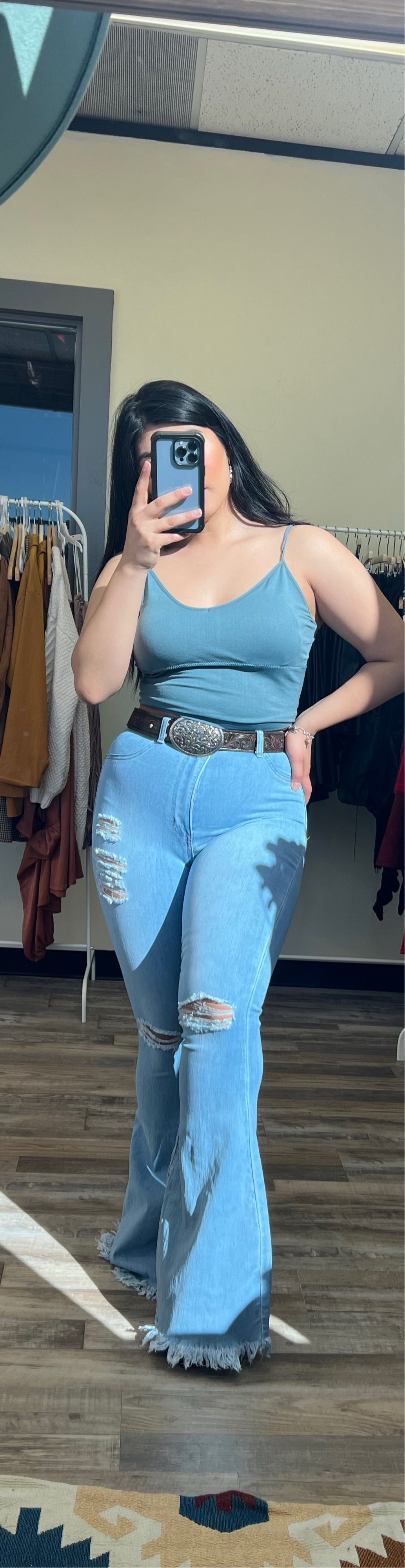 Flare Denim Jeans ( regular + plus size )
