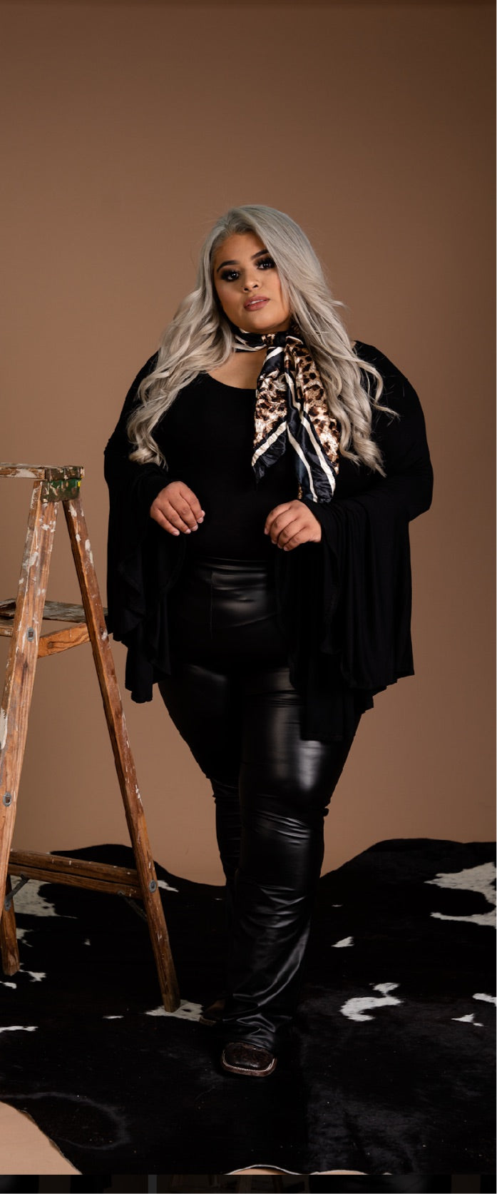 Plus size leather Leggings