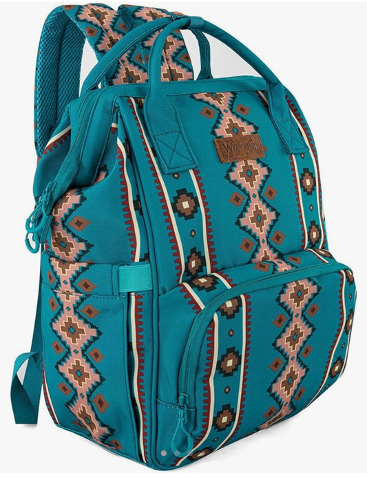 Turquoise Aztec Wrangler BackPack