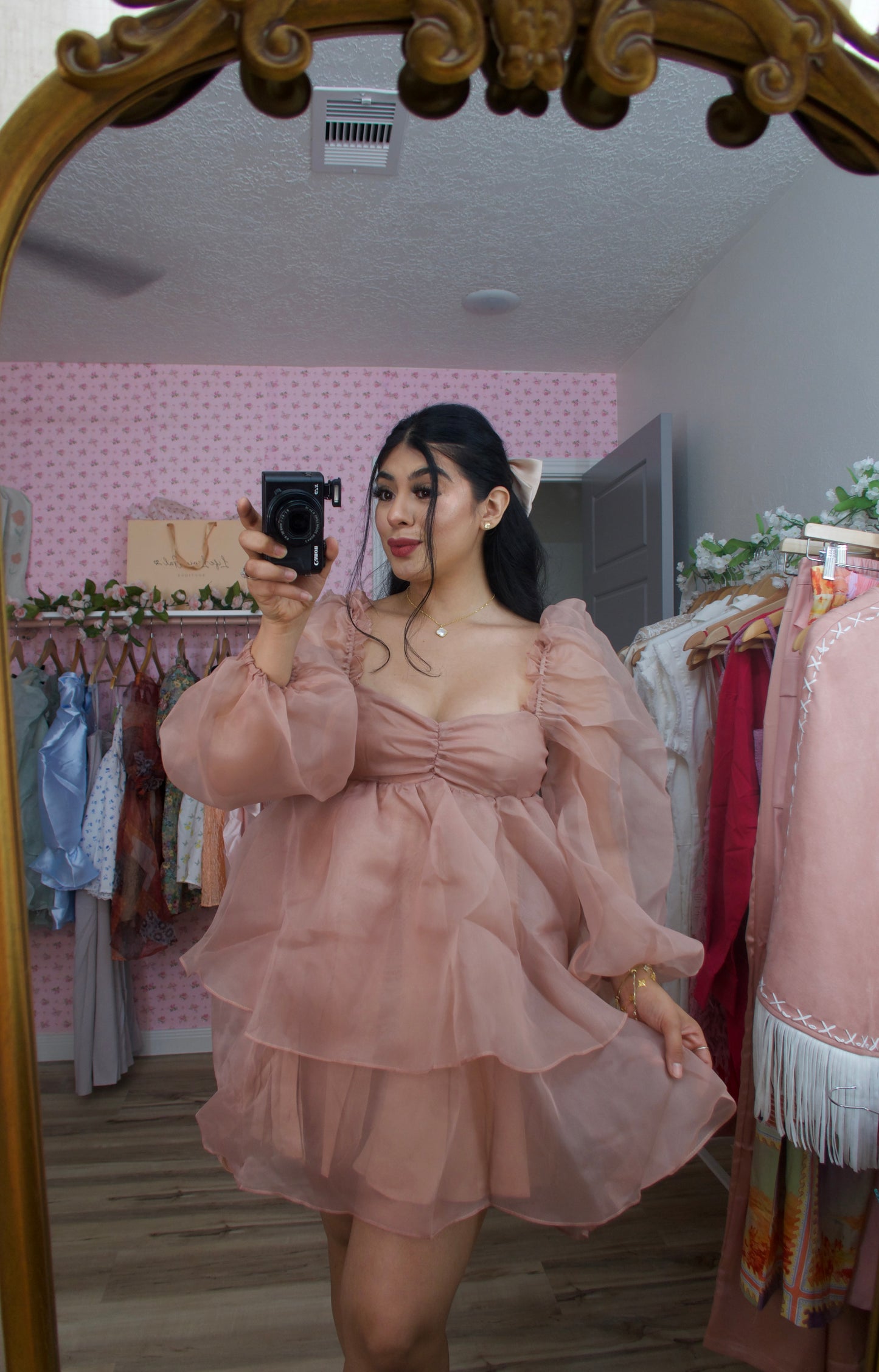 Deep Blush Ruffled BabyDoll Dress