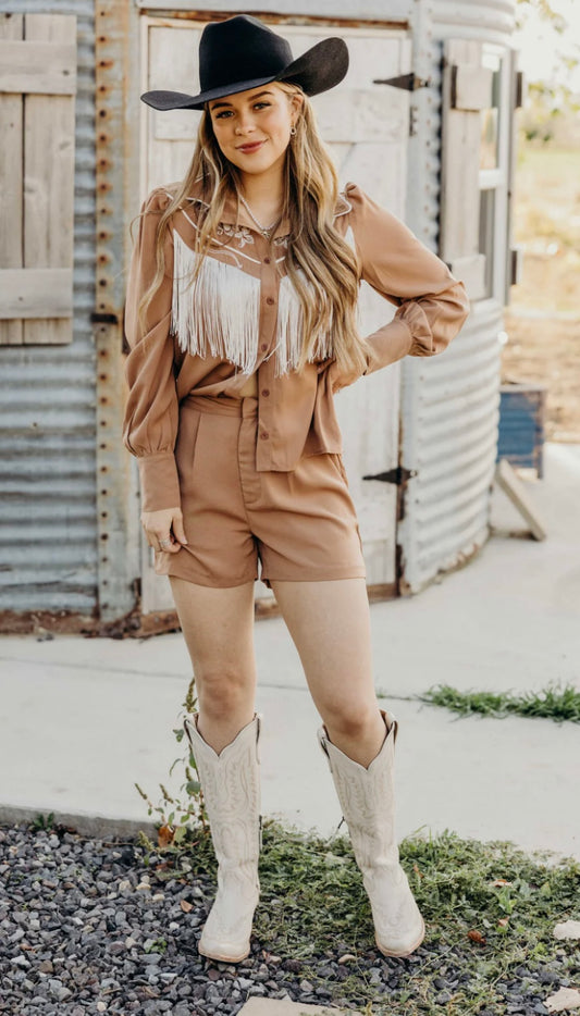 Western fringe Short Set