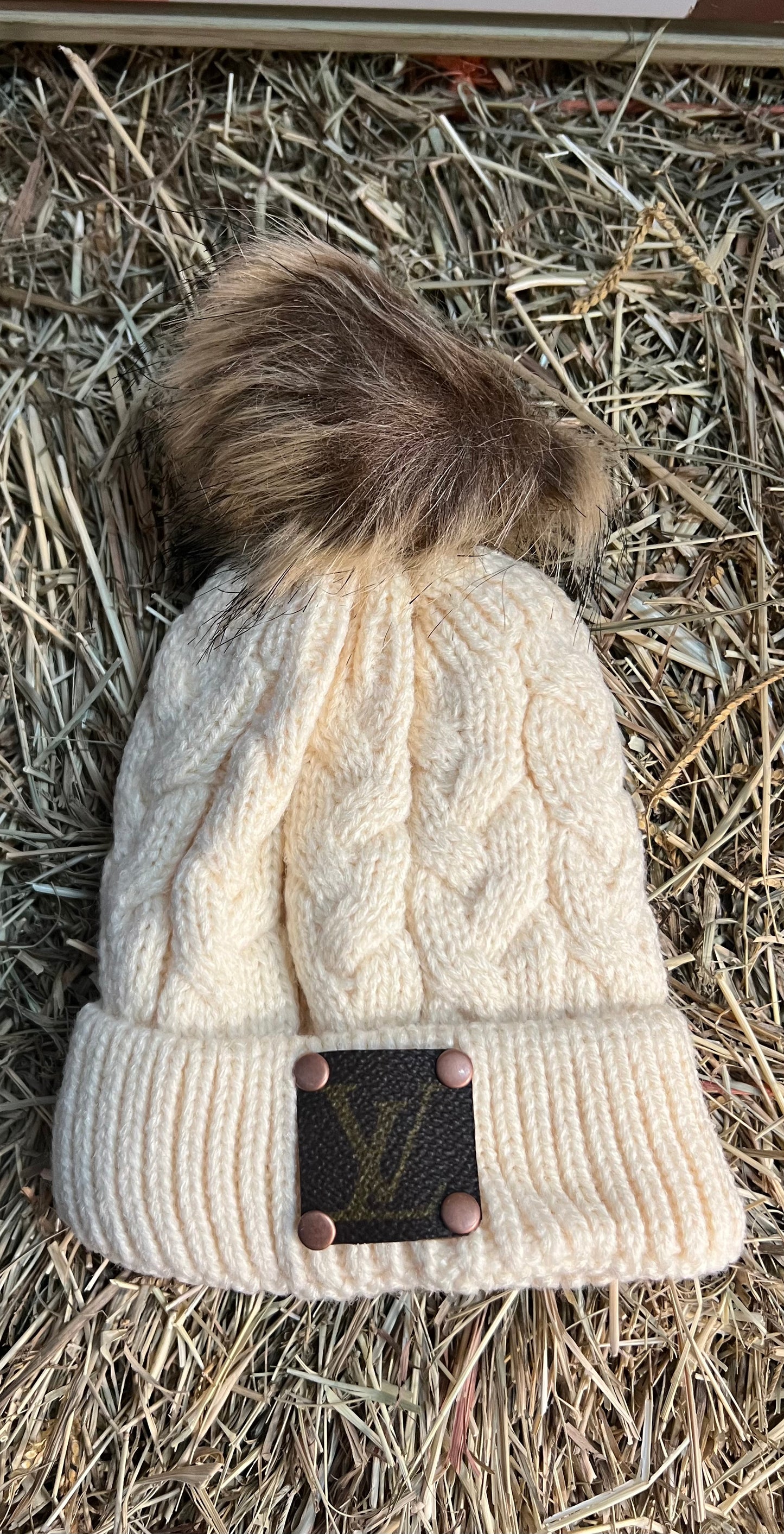 Baby Authentic Louis Vuitton Patch Beanie