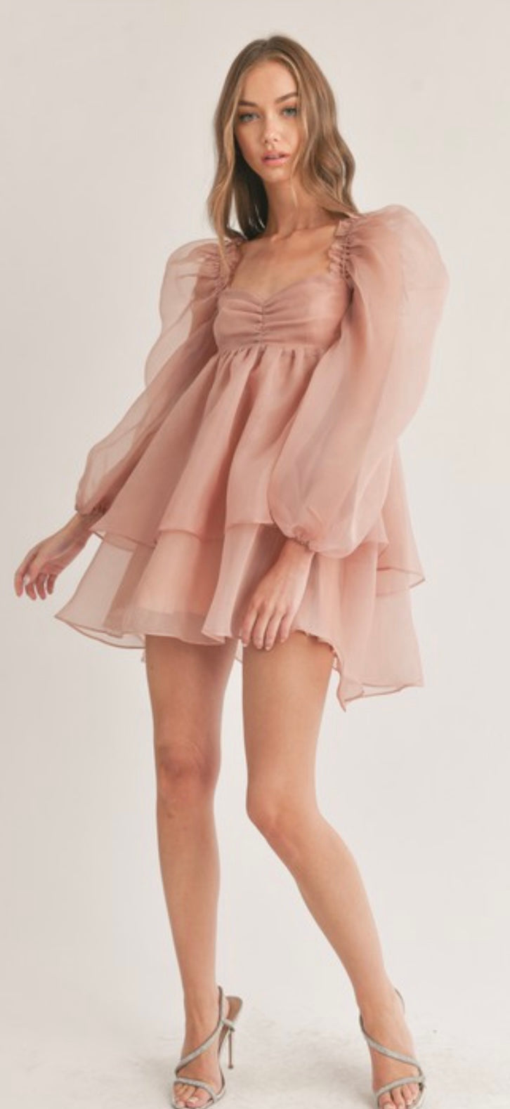 Deep Blush Ruffled BabyDoll Dress