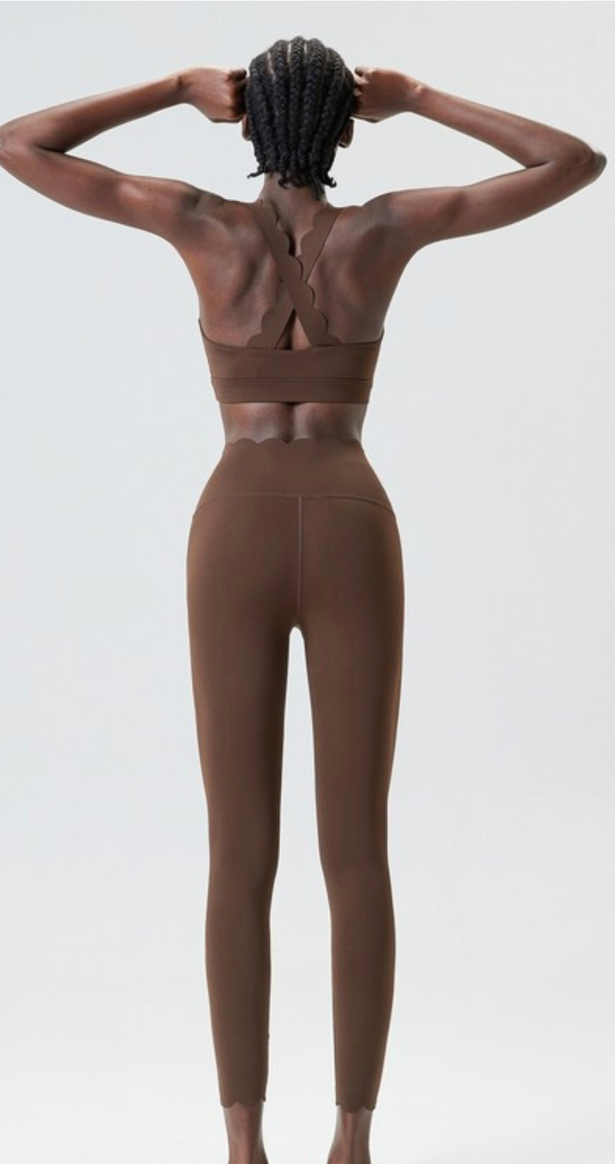 PREORDER Scalloped sports bra and Leggings Set