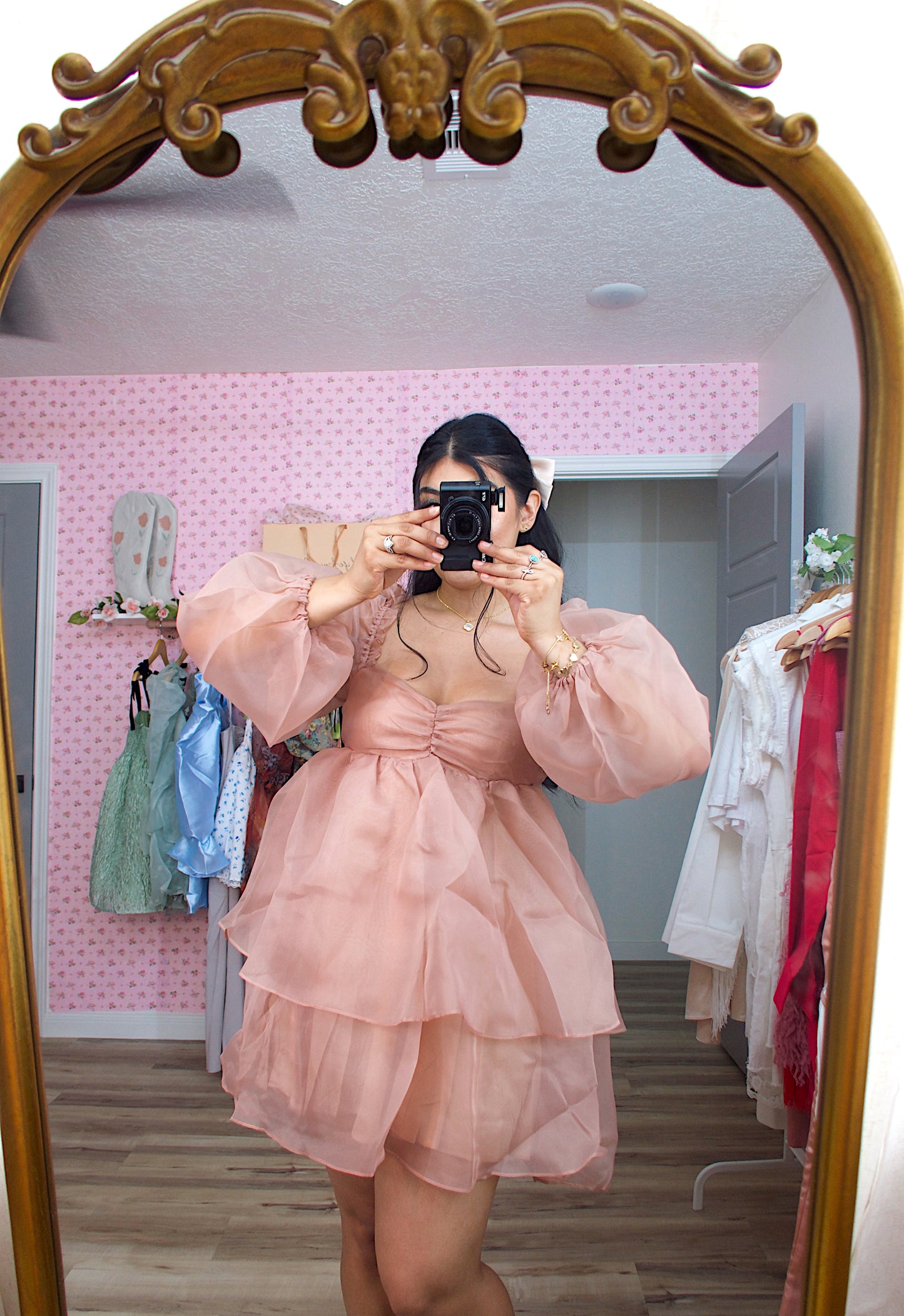 Deep Blush Ruffled BabyDoll Dress