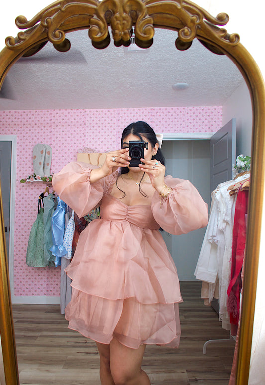 Deep Blush Ruffled BabyDoll Dress