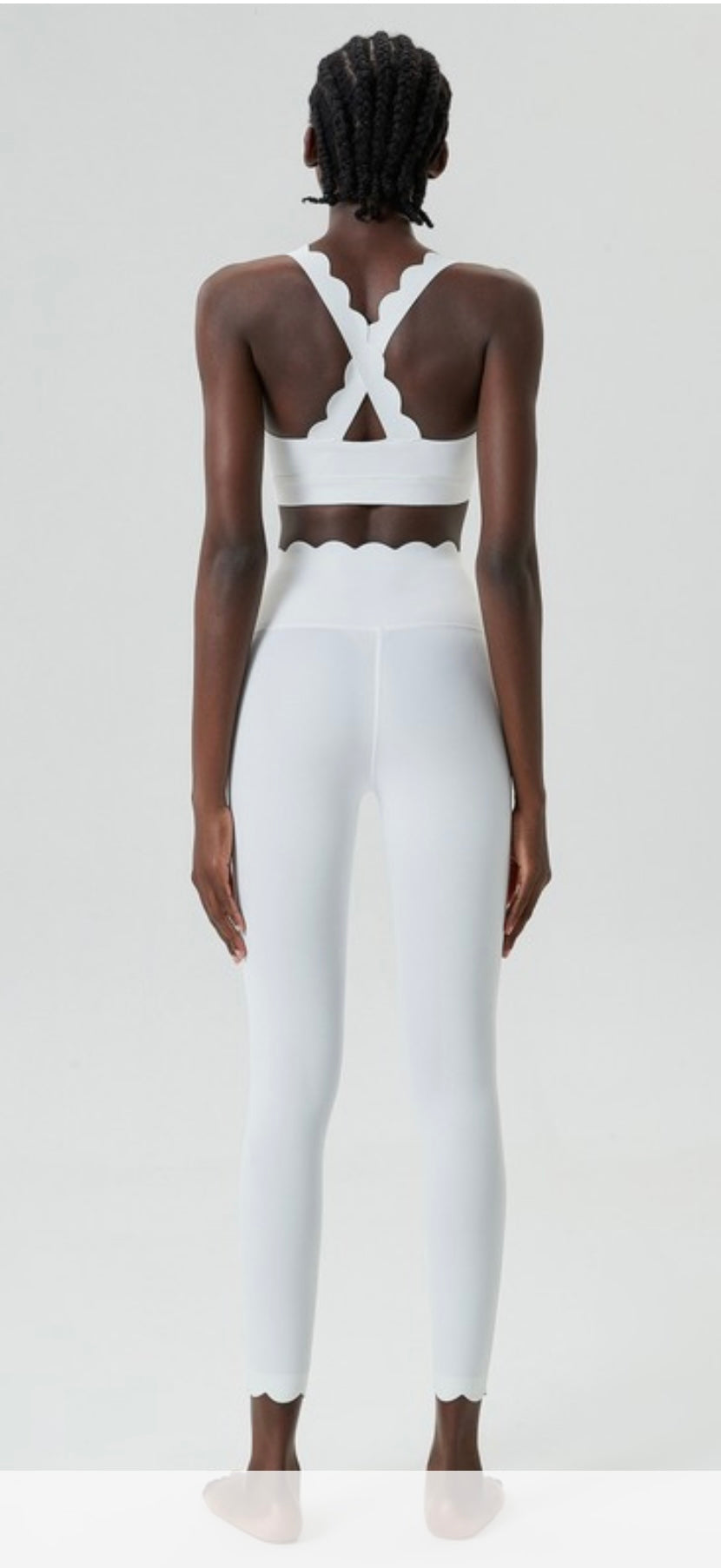 PREORDER Scalloped sports bra and Leggings Set