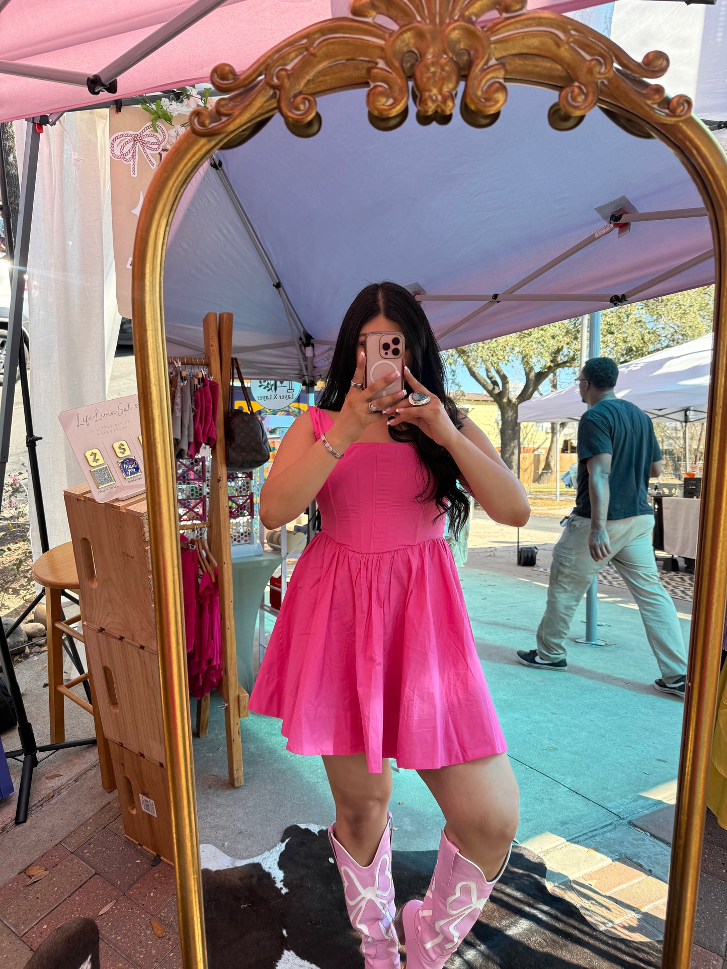 Pink Flowy Dress