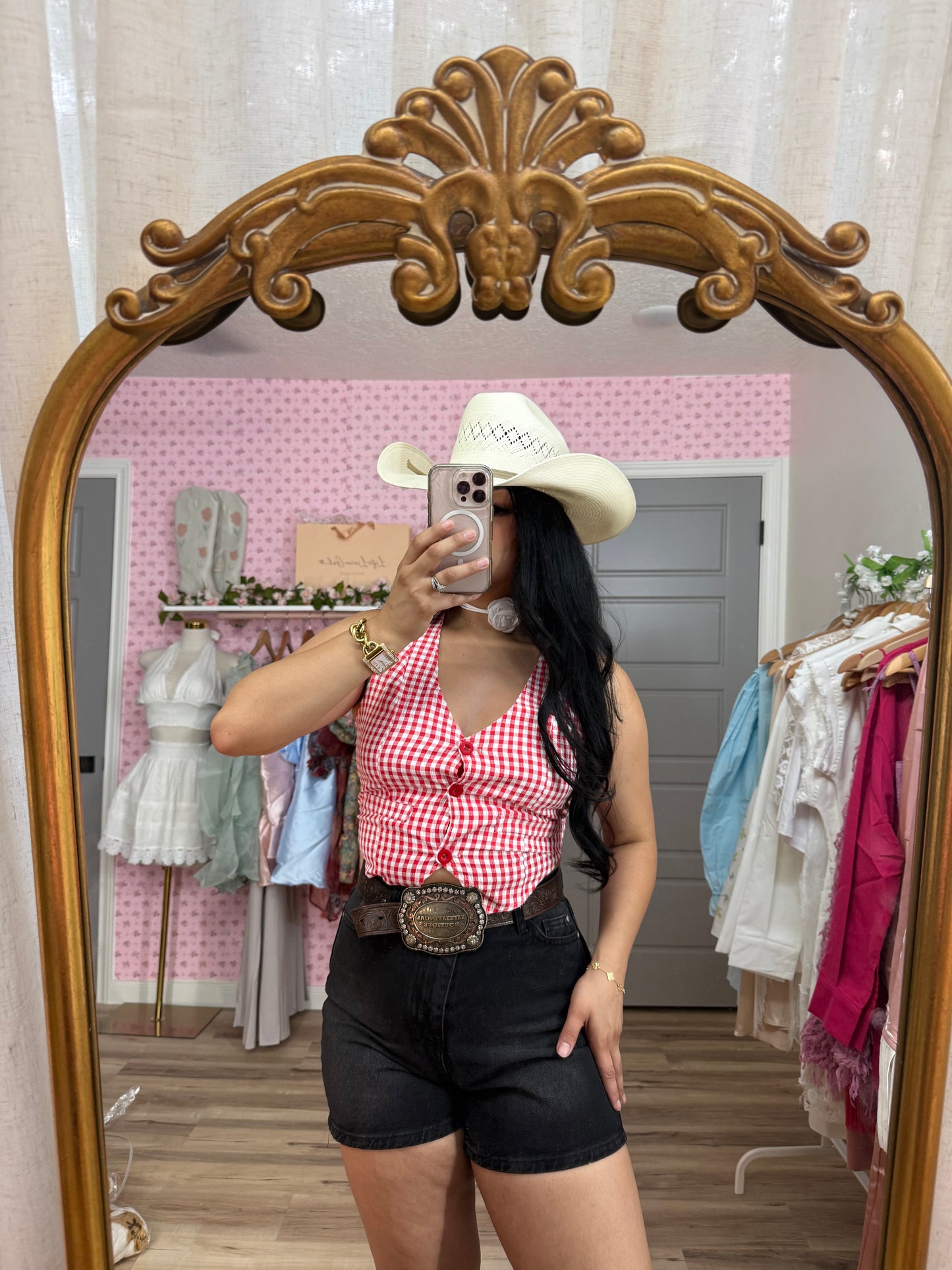 Gingham Vest