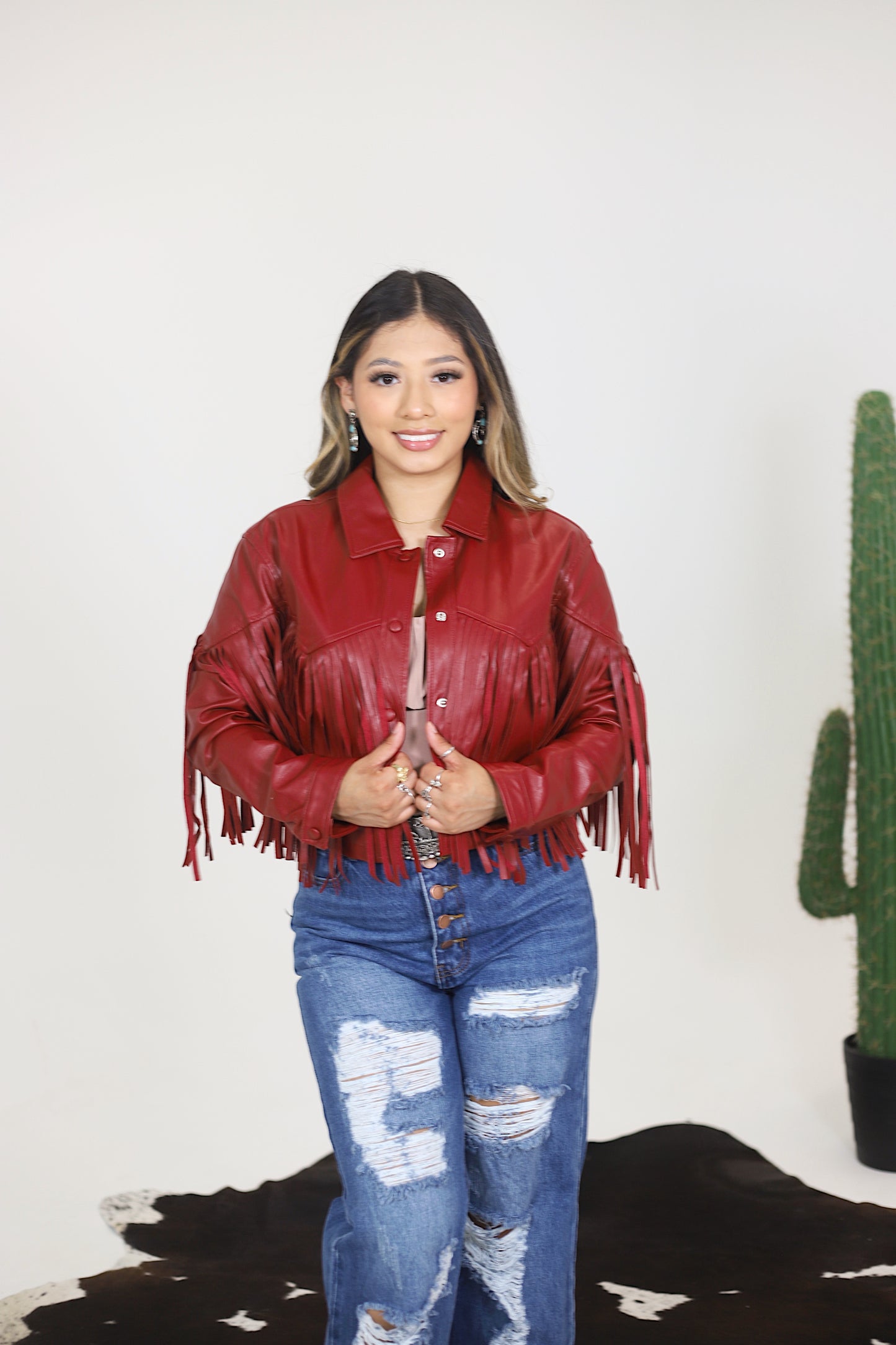 Fringe Leather Jacket