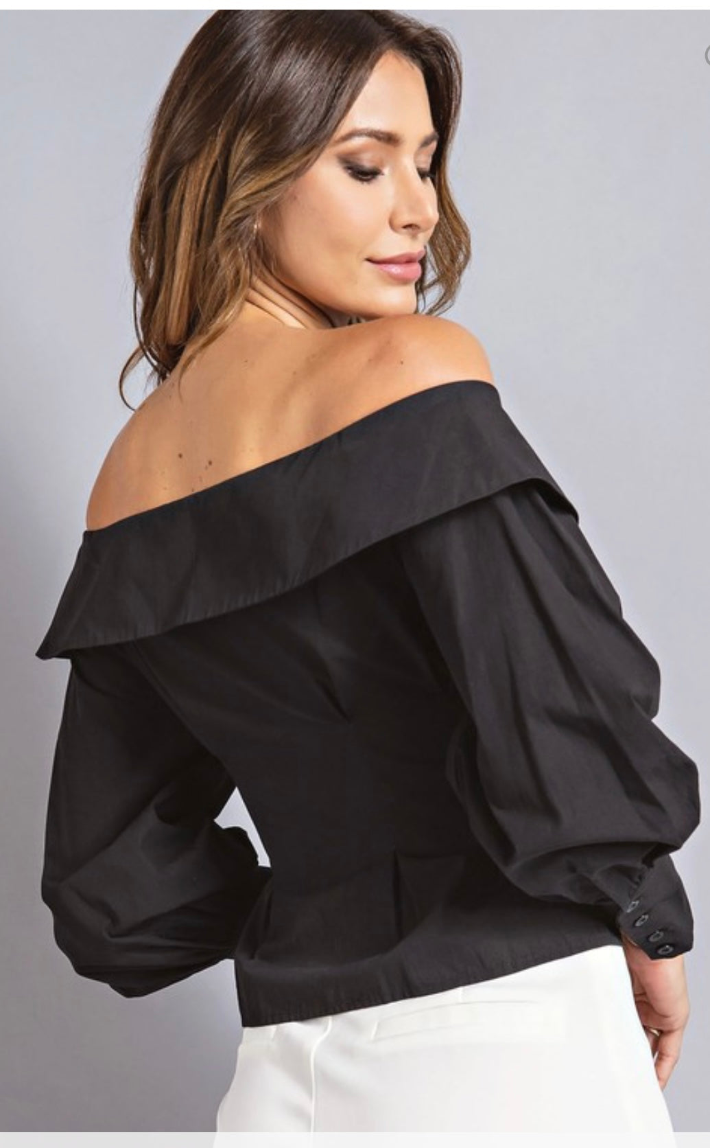 Offshoulder peplum Top