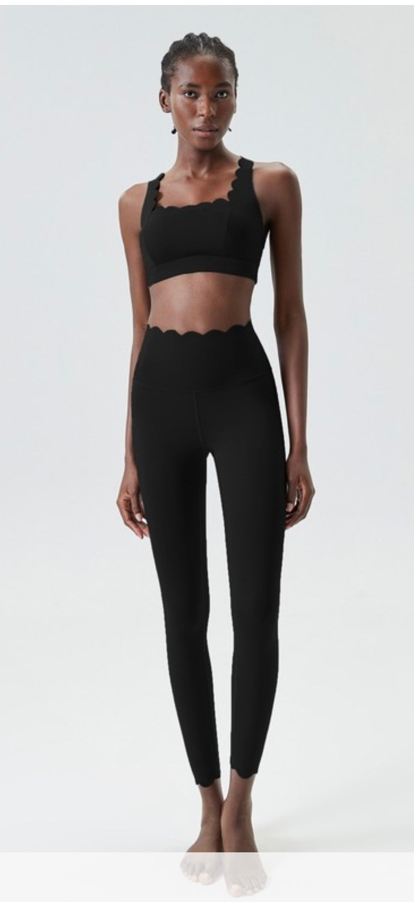 PREORDER Scalloped sports bra and Leggings Set