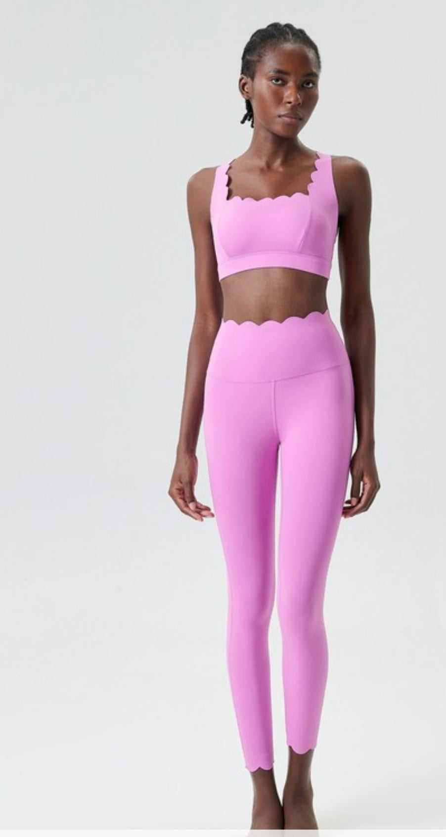 PREORDER Scalloped sports bra and Leggings Set