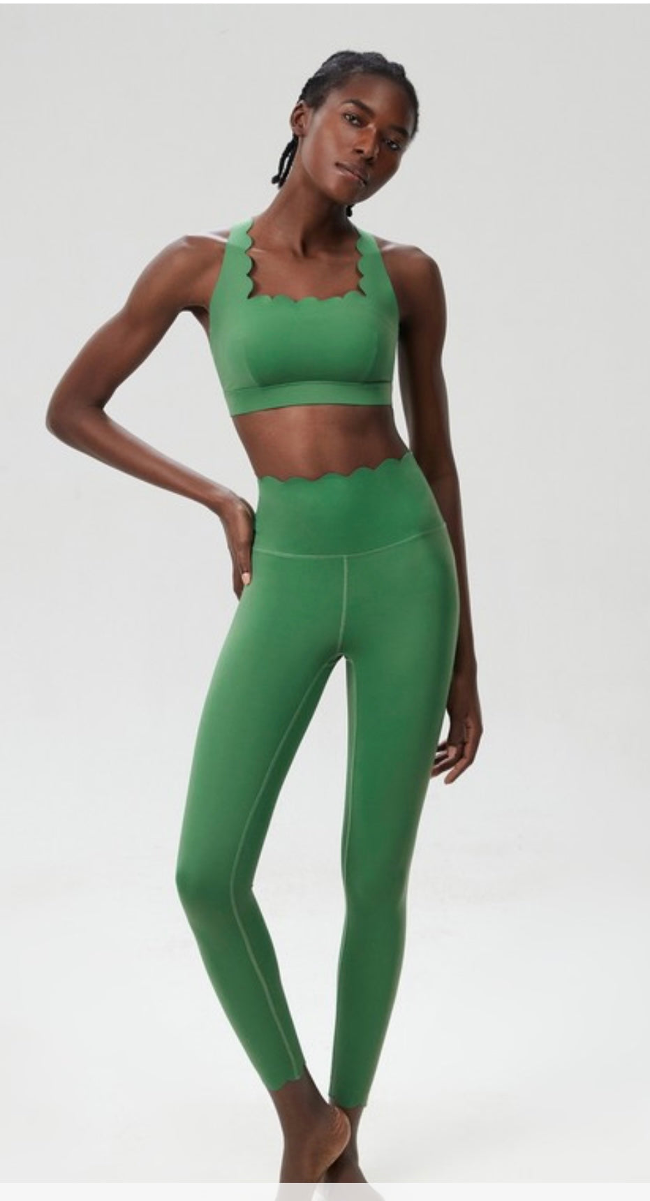 PREORDER Scalloped sports bra and Leggings Set