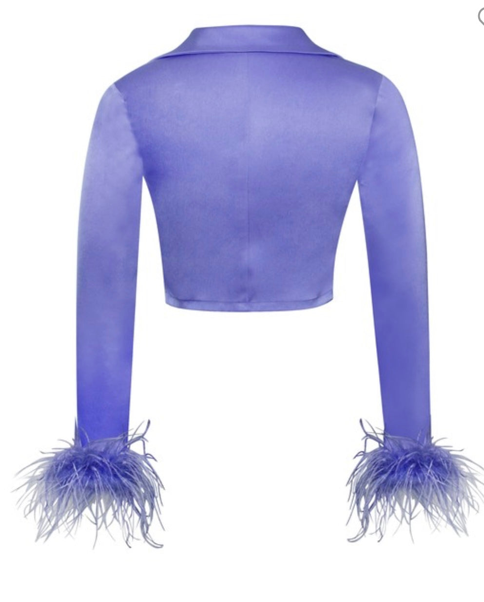 Purple Feather Satin Top