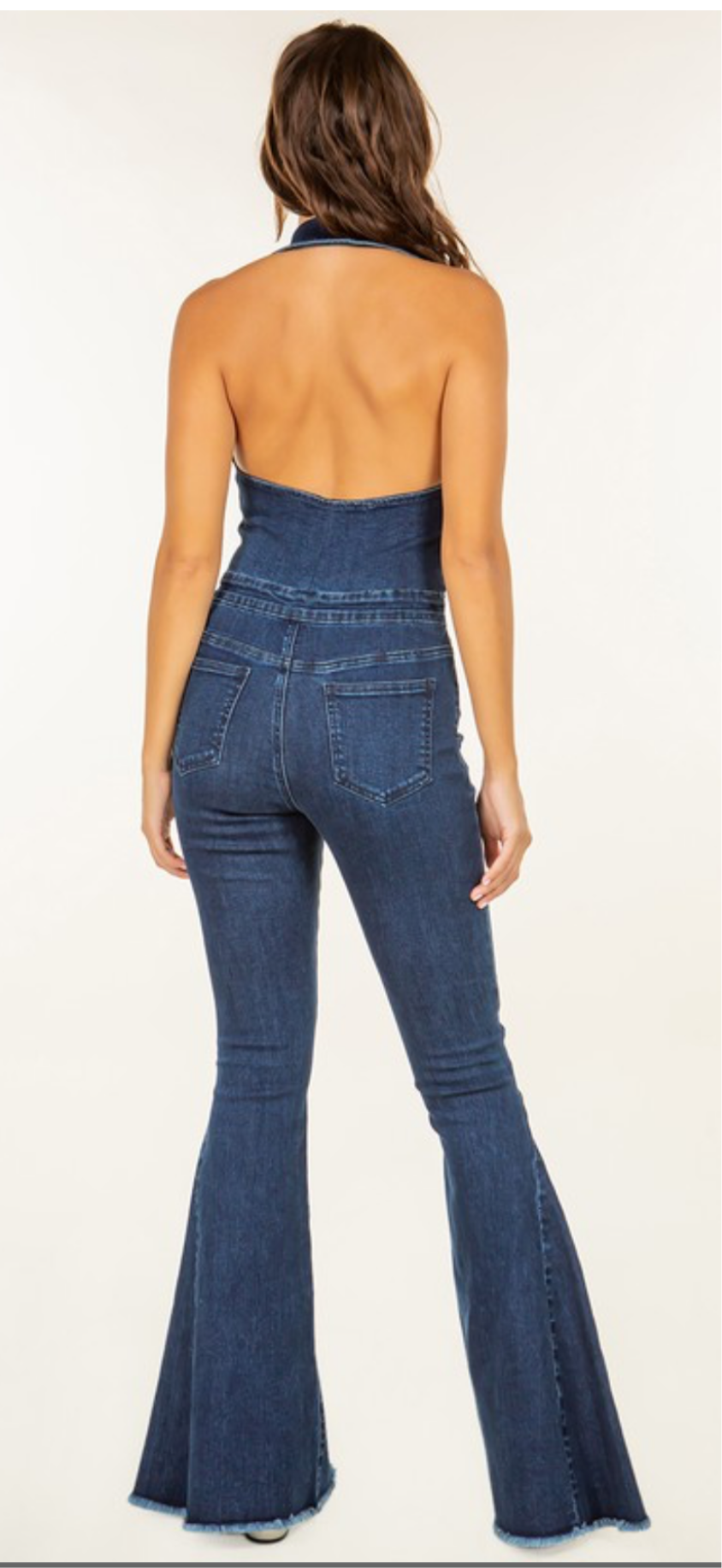 Bell Bottom Denim Jumpsuit