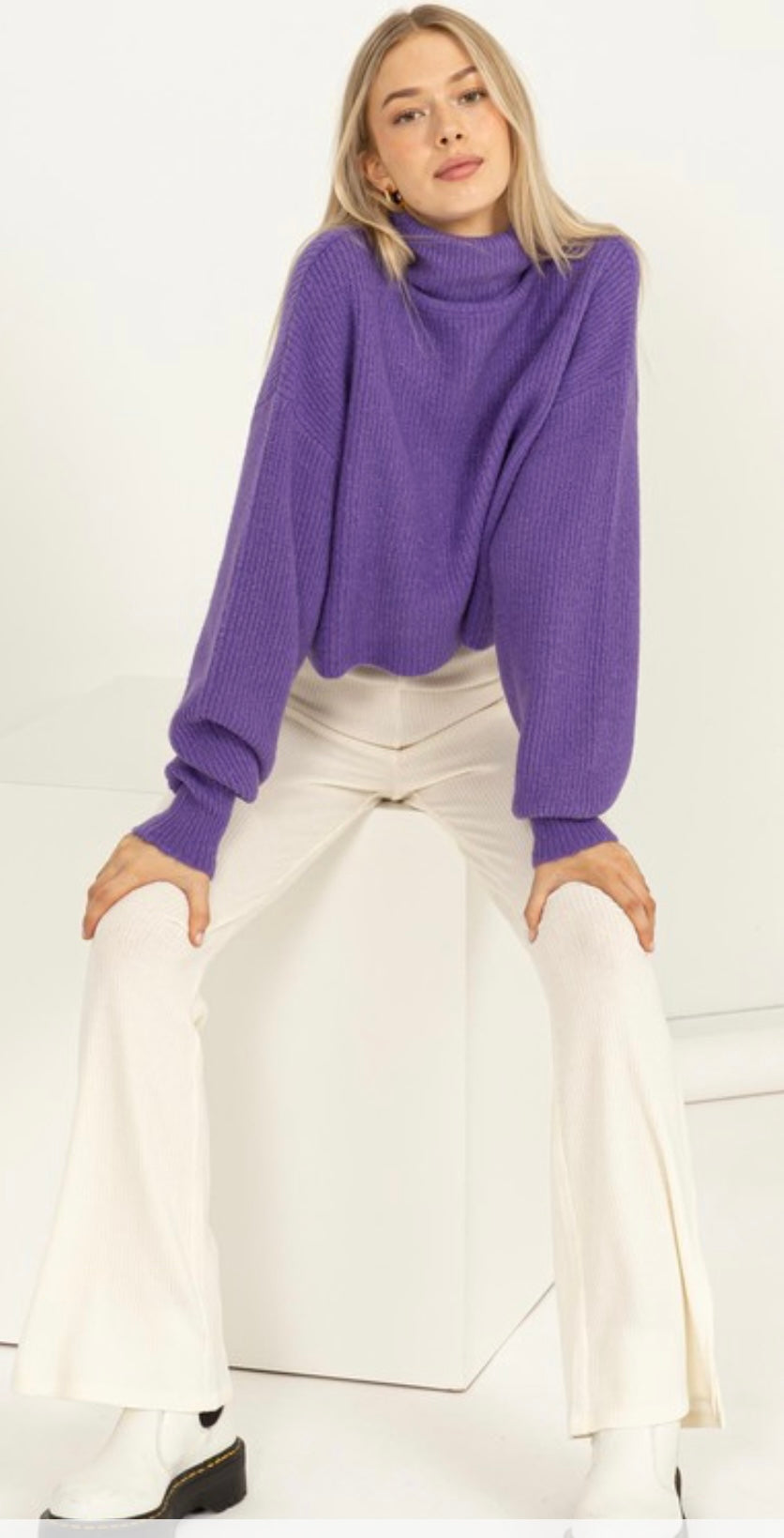 Wisteria Turtle Neck Top