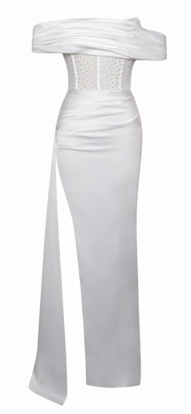 White slit gown Dress