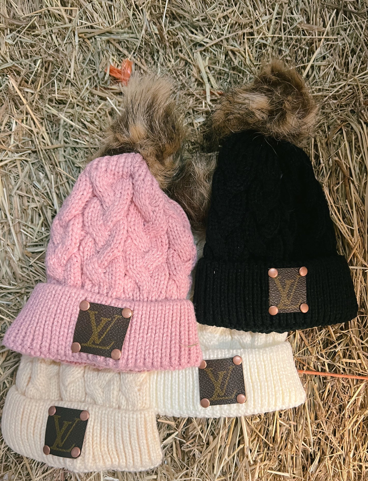 Baby Authentic Louis Vuitton Patch Beanie