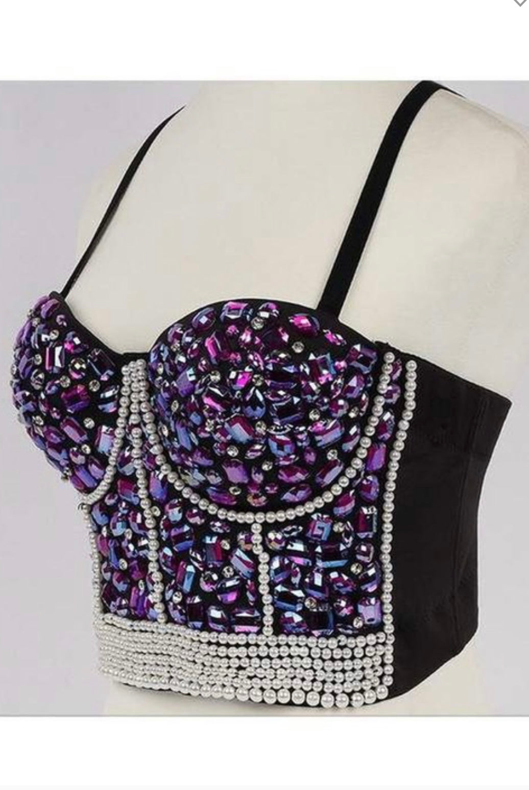 Jewels studed bustier top