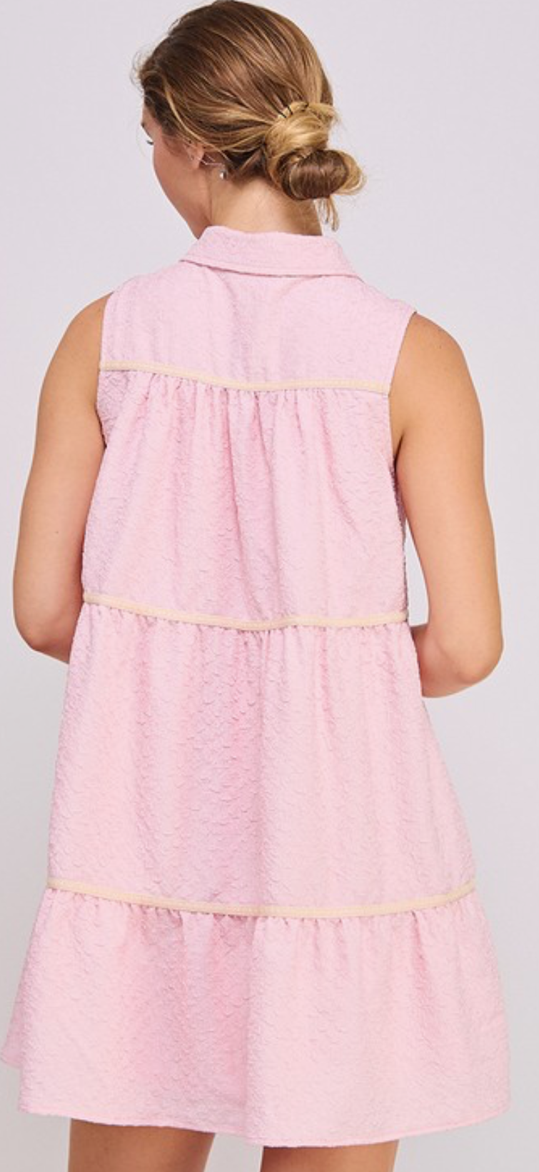 Pink button Up Dress