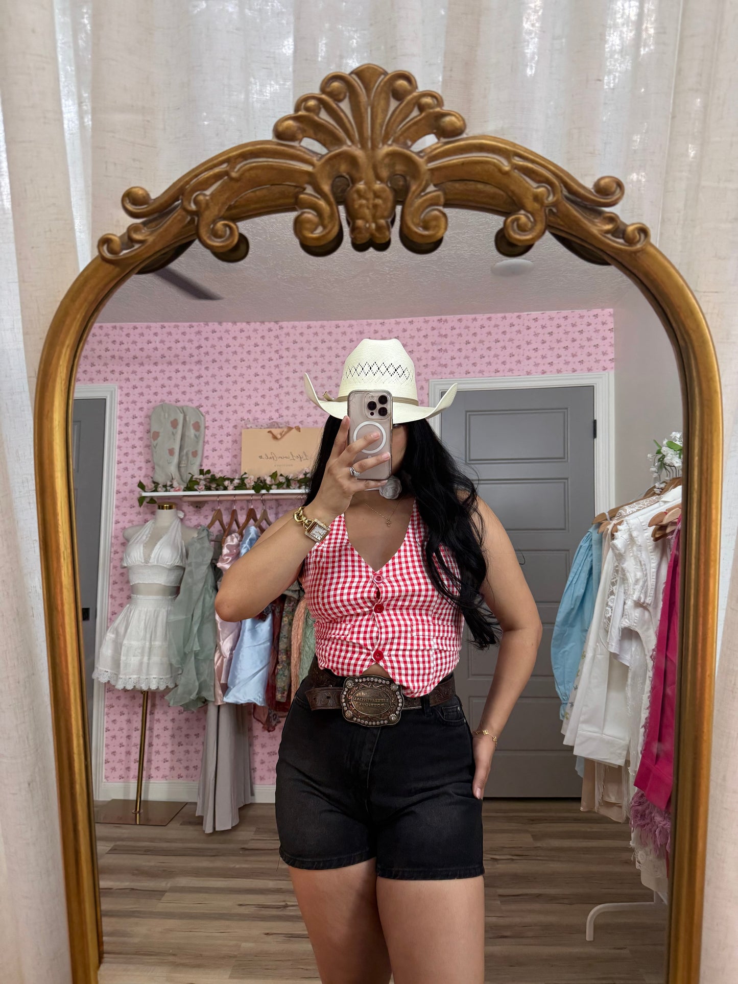 Gingham Vest