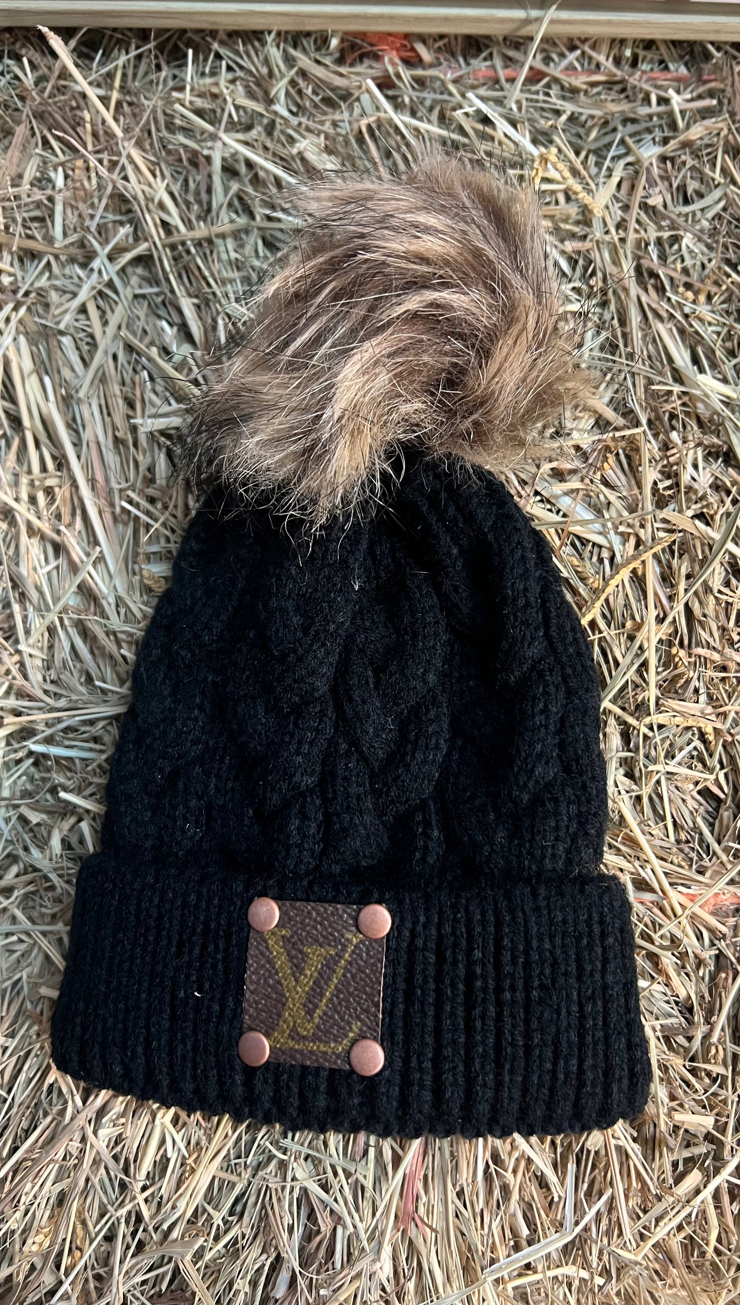 Baby Authentic Louis Vuitton Patch Beanie