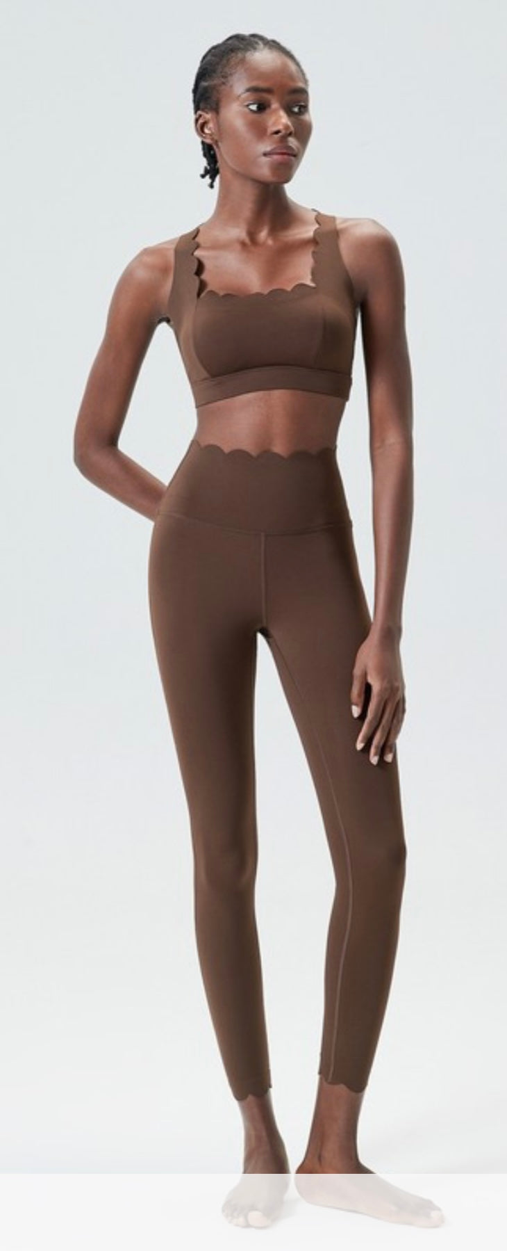 PREORDER Scalloped sports bra and Leggings Set