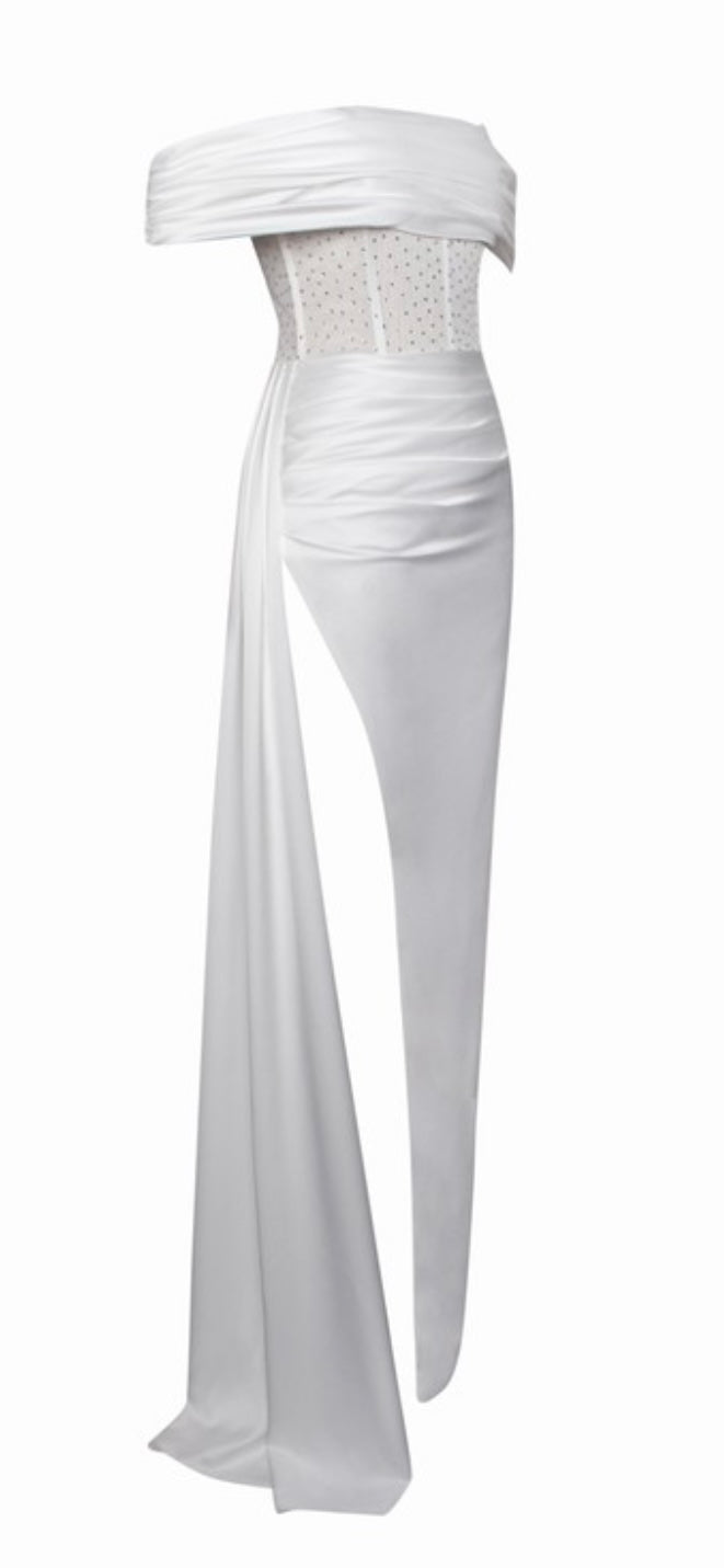 White slit gown Dress